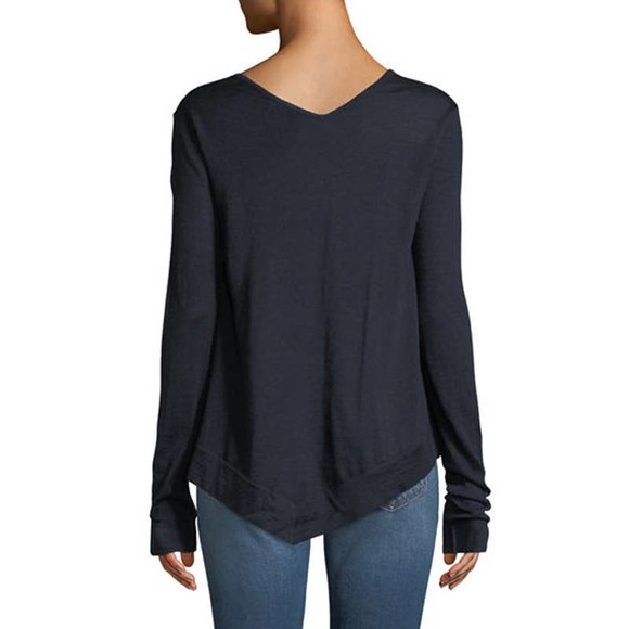 DEREK LAM Ventura Wool Blend V-Neck Sweater M - Picture 2 of 11